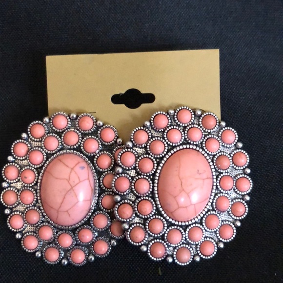 Concho style earrings, 2.25” - Picture 2 of 4